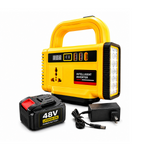 Yellow | 48V Portable Power Station with Battery & Charger – Intelligent Inverter & LED Light