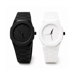 Combo Offer | Arabic Aura Premium Arabic Numeral Couple Watch Set – Black & White | Unisex Quartz Wrist Watches