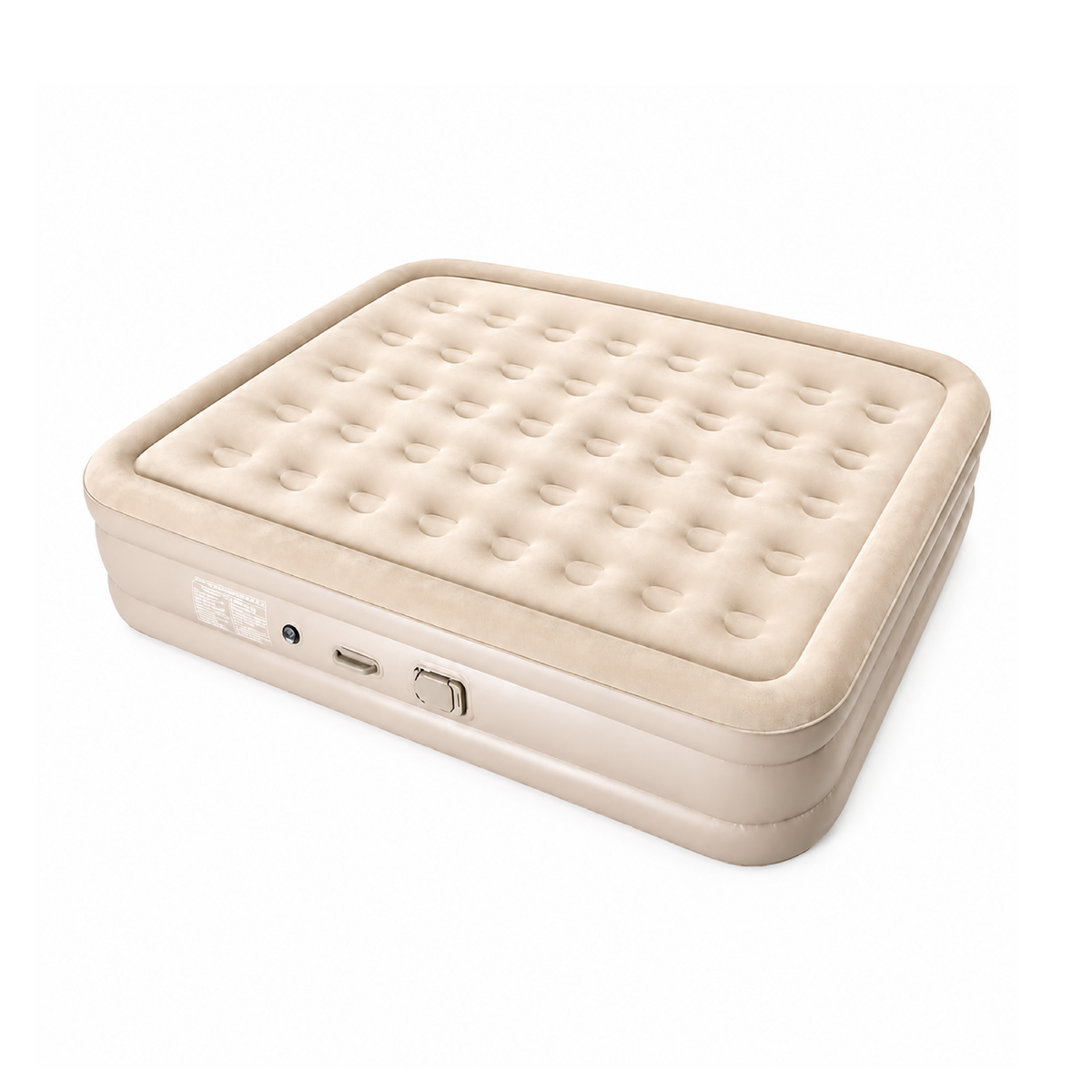 Double Size Inflatable Air Mattress With 2 Air Pillows Durable Camping Bed with Built in Rechargeable Air Pump Self Inflation One Button Inflate and Deflate for Home, Outdoor 200x40x150cm
