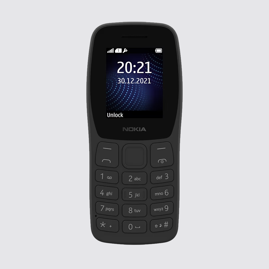 Nokia 105 Classic | Single SIM Keypad Phone with Built-in UPI Payments, Long-Lasting Battery, Wireless FM Radio, Without Charger| 1 Year Replacement Guarantee | Charcoal