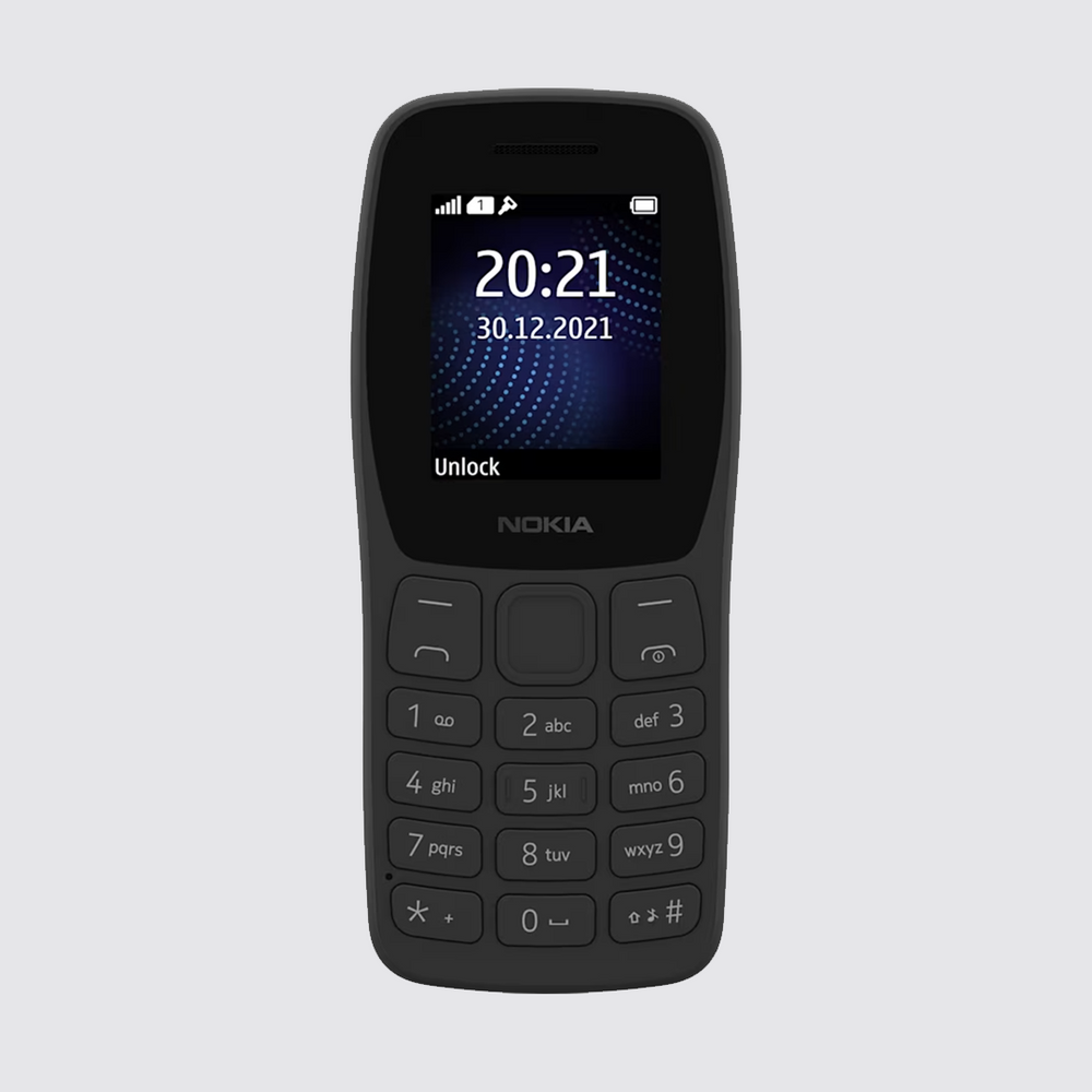 Nokia 105 Classic | Single SIM Keypad Phone with Built-in UPI Payments, Long-Lasting Battery, Wireless FM Radio, Without Charger| 1 Year Replacement Guarantee | Charcoal