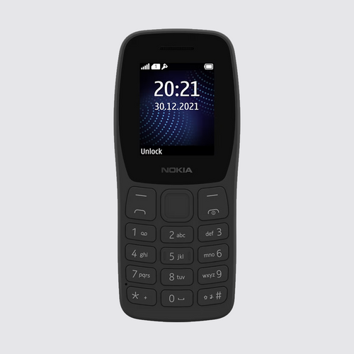Nokia 105 Classic | Single SIM Keypad Phone with Built-in UPI Payments, Long-Lasting Battery, Wireless FM Radio, Without Charger| 1 Year Replacement Guarantee | Charcoal
