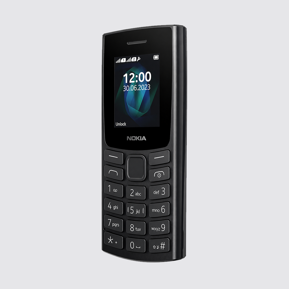 Nokia 105 4G Edition (2023) Feature Phone with Dual SIM, 1.8 Inch Display, 1450 mAh Battery, 48 MB RAM / 128 MB ROM, Expandable Memory, 3.5 mm Headphone Jack, FM Radio - Charcoal