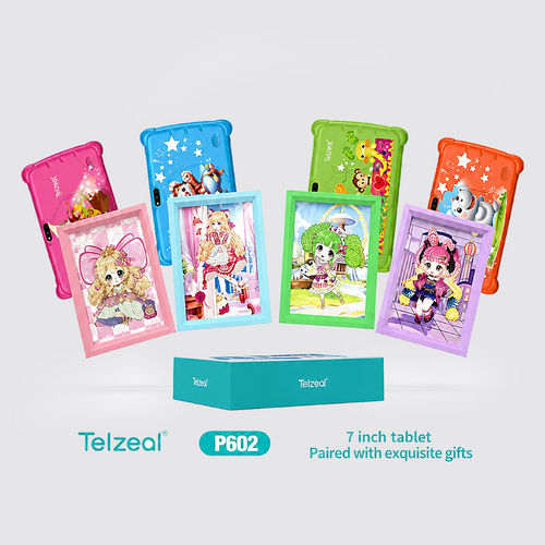 TELZEAL P602, 7 Inch HD Android Tablet with 4GB RAM 128GB Storage