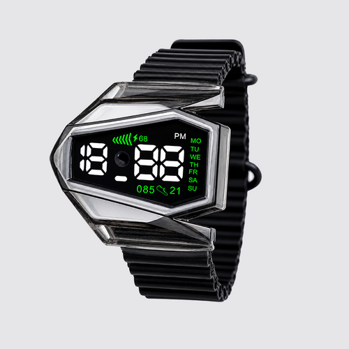Multifunctional Slim Horloge Sport and Luxury Kids' Watch Featuring LED Display Cartoon Band Design Made of Plastic
