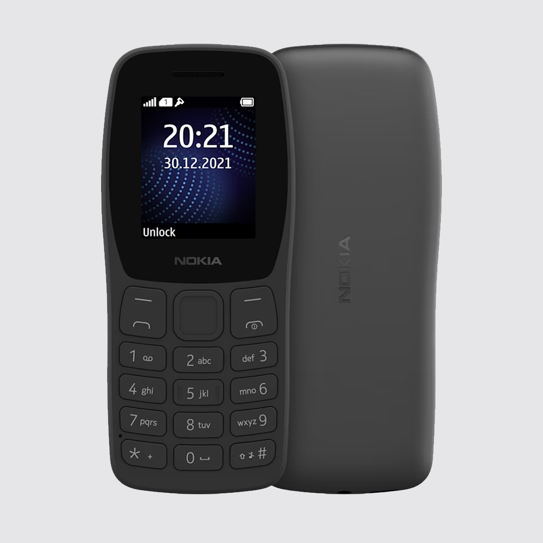 Nokia 105 Classic | Single SIM Keypad Phone with Built-in UPI Payments, Long-Lasting Battery, Wireless FM Radio, Without Charger| 1 Year Replacement Guarantee | Charcoal
