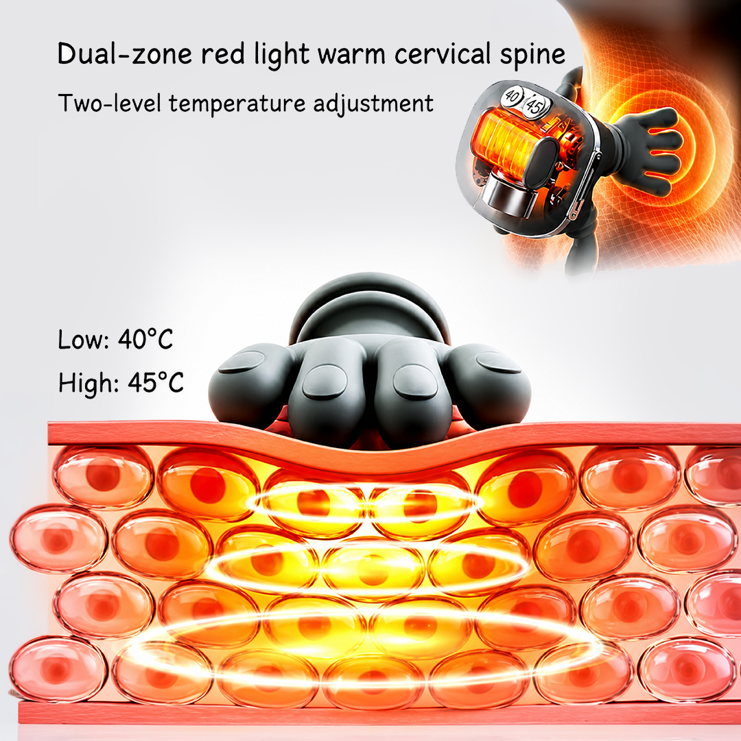 Smart Neck & Shoulder Massager | Wireless 4D Deep Tissue Electric Kneading Massager with Real Hand Simulation, 3-Speed Adjustment, Rechargeable U-Shaped Massager for Neck, Shoulders, Back & Muscle Pai