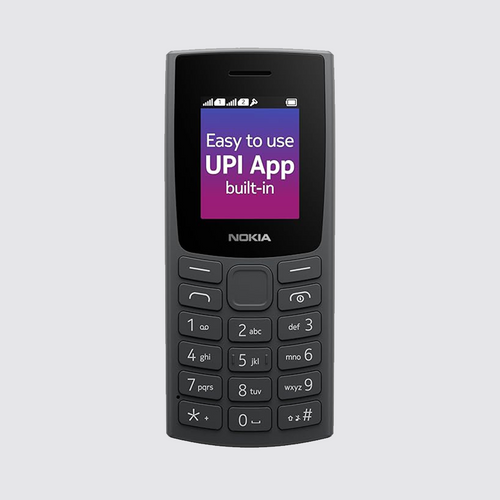 106 Single Sim, Keypad Phone with Built-in UPI Payments App, Long-Lasting Battery, Wireless FM Radio & MP3 Player, and MicroSD Card Slot | Charcoal