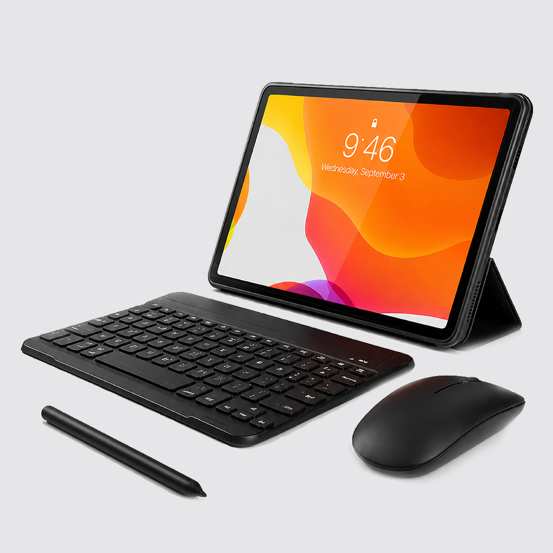 TAB 18 – 10.1-Inch HD Display | 8GB RAM + 128GB ROM | Android 15 | Octa-Core | 13MP + 8MP Camera | 8000mAh Battery | 4G LTE | Free Keyboard, Cover And Pen - Grey