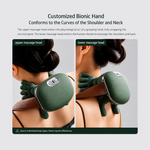 Smart Neck & Shoulder Massager | Wireless 4D Deep Tissue Electric Kneading Massager with Real Hand Simulation, 3-Speed Adjustment, Rechargeable U-Shaped Massager for Neck, Shoulders, Back & Muscle Pai