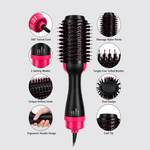 One Step Hair Dryer And Styler Black/Pink