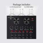 V8 Live Sound Card &amp; BM-800 Condenser Microphone Bundle Pack