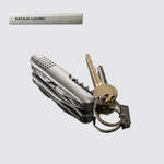 Multifunctional Knife with 11 Stainless Steel Tools for Hunting, Fishing, Camping Etc Small Pocket Folding Keychain Knife with Functions for Experiences and Adventures (Metal)