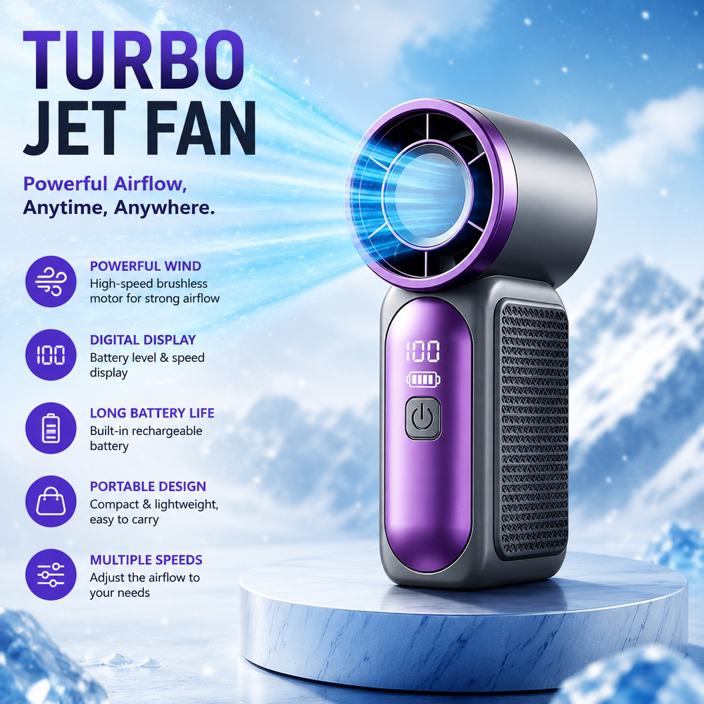 Mini Rechargeable Handheld Fan Digital Display USB Fan (X688)