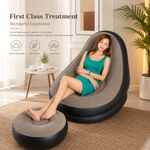 Premium Inflatable Lazy Sofa Chair with Footrest – Comfortable Air Lounge Chair for Home, Living Room & Outdoor