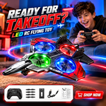 E72 RC Stunt Drone 2.4GHz 4-Channel Altitude Hold 360° Flip LED Fighter Toy , Remote Control Stunt Aircraft with Colorful Lights