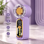 2 pc Mini Turbo Fan Combo | 2PCS Portable Rechargeable Handheld Fan with Digital Display