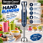 Silver Crest 21678 Hand Blender – Stainless Steel Immersion Blender | Kitchen Gadgets Portable | Powerful Handheld Mixer Blender Stick for Shakes Soup Puree Meat Jams Garlic Tomato