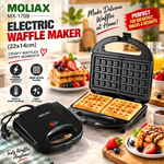 Moliax  MX 1709 Waffle Maker – Non-Stick Belgian Waffle Maker for Crispy Homemade Waffles with Non Stick Coating and Cool Touch Handle