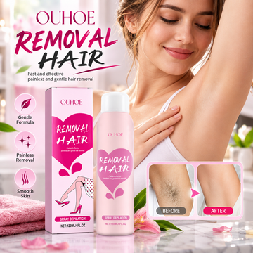 OUHOE  Hair Removal Spray 120ml, Fast and Efficient Gentle and Painless Hair Removal For Smooth Skin