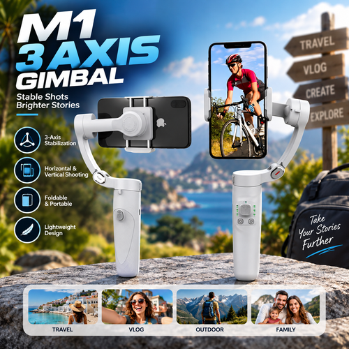 Jmary M1 3-Axis Merak One Smartphone Gimbal – AI Tracking Stabilizer with Gesture Control