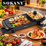 Sokany Electric Barbecue Grill 2200W 2 In 1 Indoor Non-Stick – For Korean Bbq