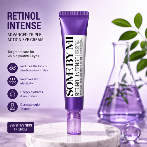 SOMEBY MI DC009 Retinol Intense Advanced Triple Action Eye Cream – Anti-Aging, Dark Circle & Fine Line Care | 30ml