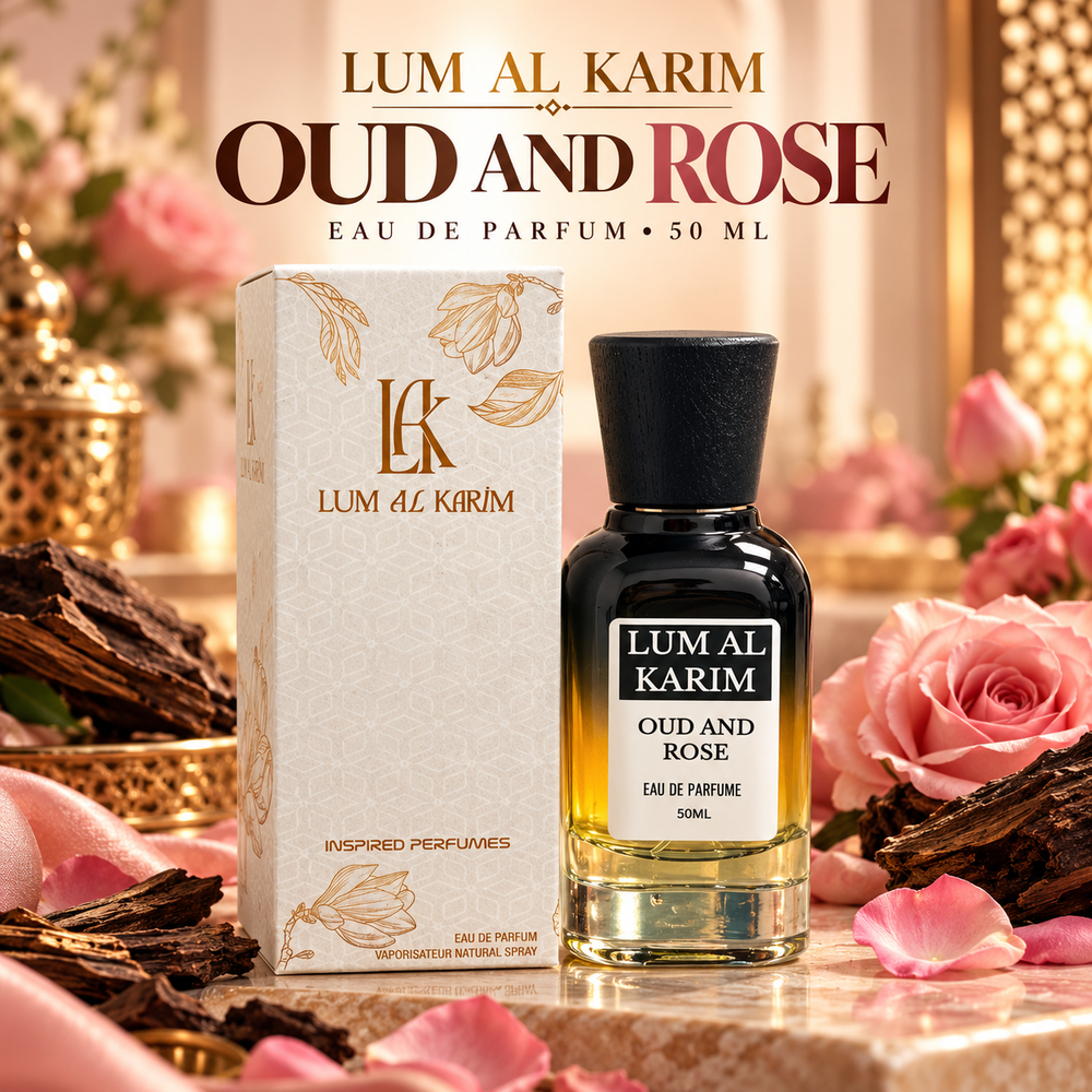 Lum Al Karim Oud and Rose Perfume 50ml – Ahmed Al Maghribi Inspired | 6 Hours Lasting