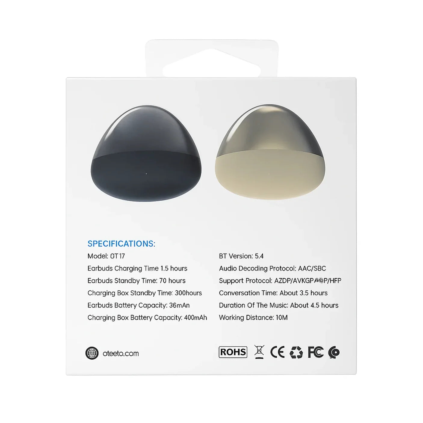 OT17 OWS Hi-Fi Open Wearable Earbuds with Open-Ear Comfortable Design, High-Fidelity Stereo Sound Output, Bluetooth 5.3 Wireless Connectivity, Long Battery Life Performance