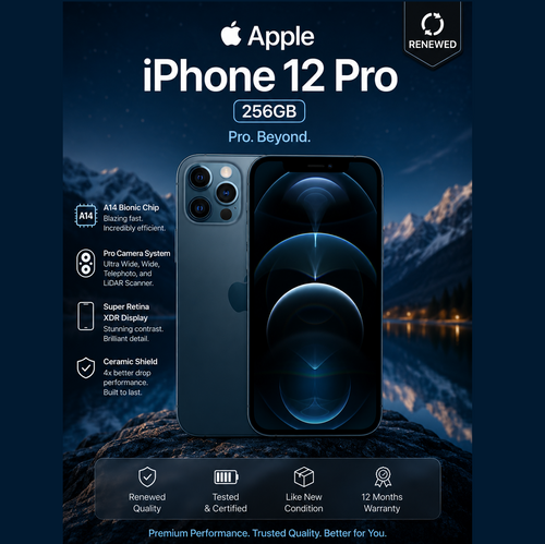 Apple (Refurbished) iPhone 12 Pro (256GB) - Pacific Blue