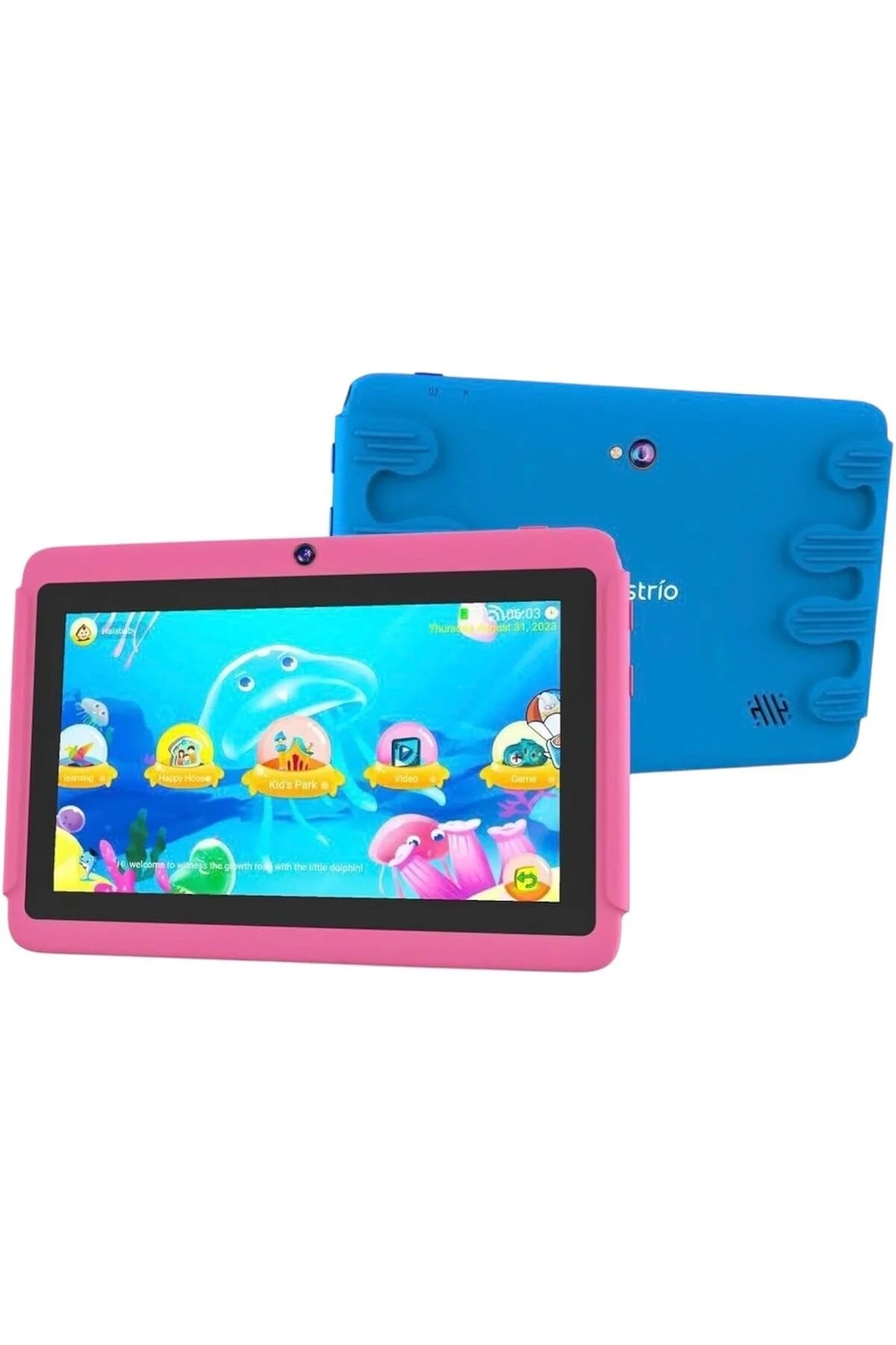 Bestrio Tab 4 Kids, 4GB RAM, 128GB ROM, 7-Inch IPS Display, 3000 mAh Battery, Toughened Glass, Android Kids 5G Wi-Fi Tablet