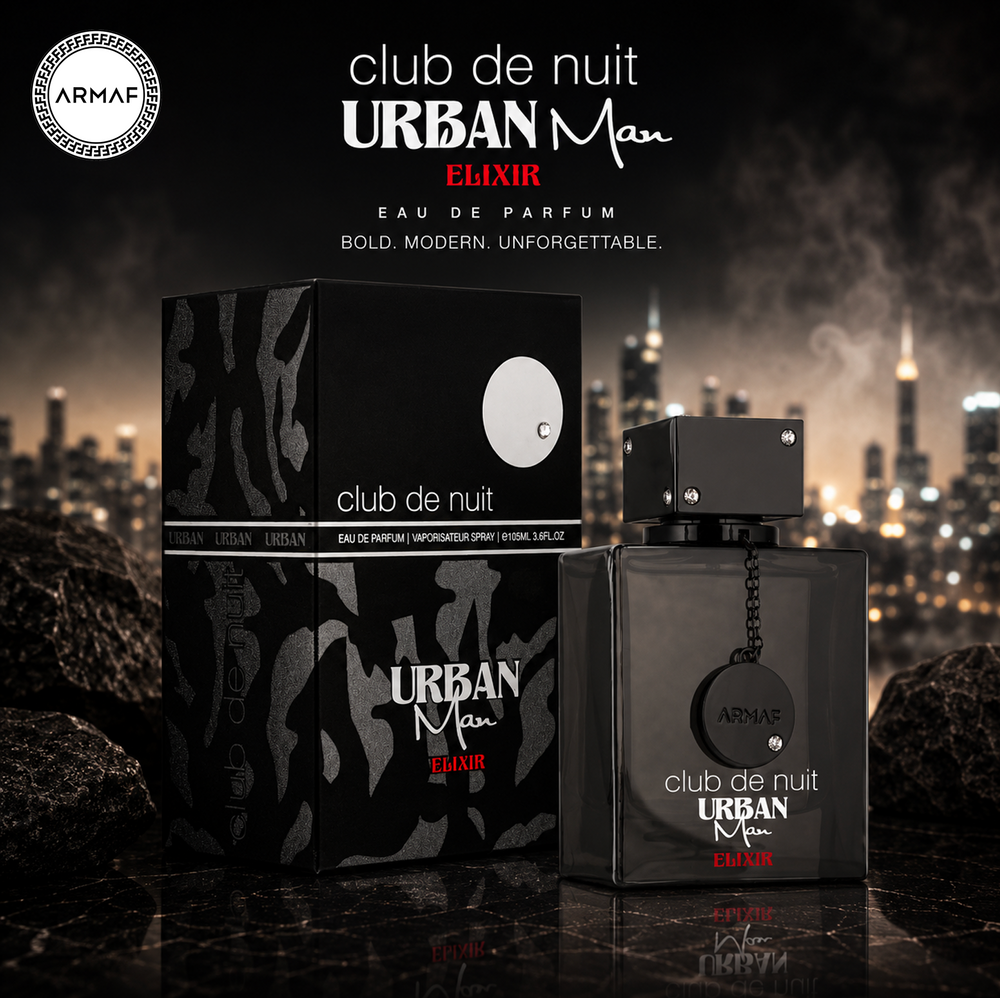 Armaf Perfume Club De Nuit Urban Elixir Man Eau De Parfum 105ml For Him, Black, Perfumes for Men
