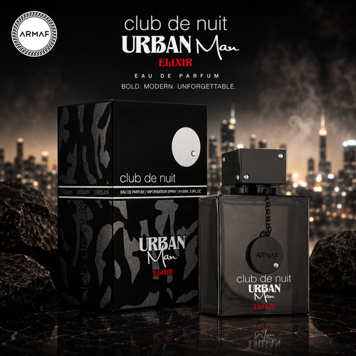Armaf Perfume Club De Nuit Urban Elixir Man Eau De Parfum 105ml For Him, Black, Perfumes for Men
