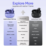 Realme T200 Lite True Wireless Bluetooth Earbuds – Deep Bass, AI ENC Calls & Long Battery Life (Black)