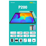P200 11-Inch Android 13 Tablet | 12GB RAM + 512GB Storage | 10000mAh Battery | Dual SIM 4G LTE | Wireless Keyboard & Mouse Bundle | Slim Design for Study, Work & Entertainment – Green