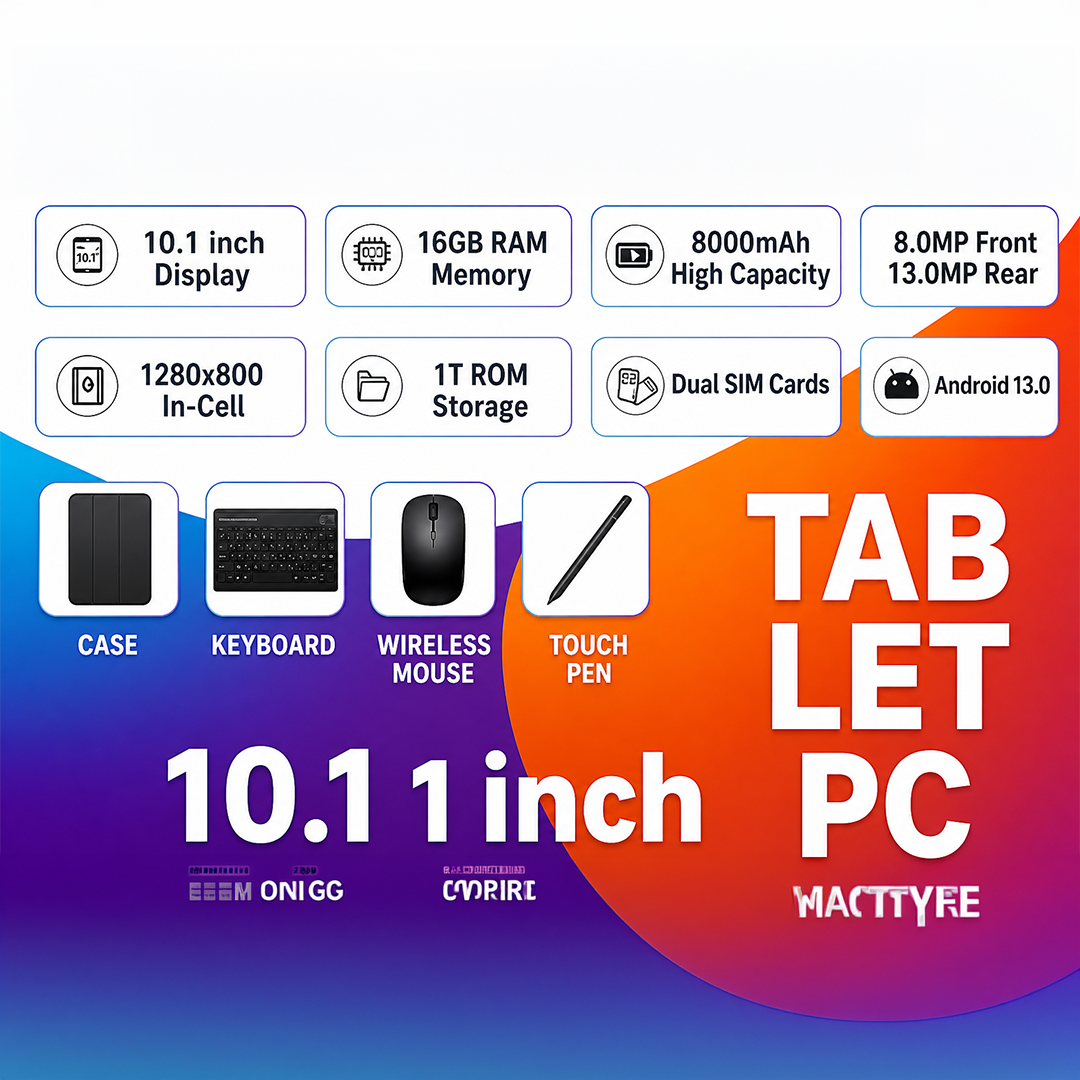 Modio M190 5G Android Tablet 9-Inch Display, 12GB RAM, 512GB Storage, Dual SIM, Android 13, 5000mAh Battery – Gray