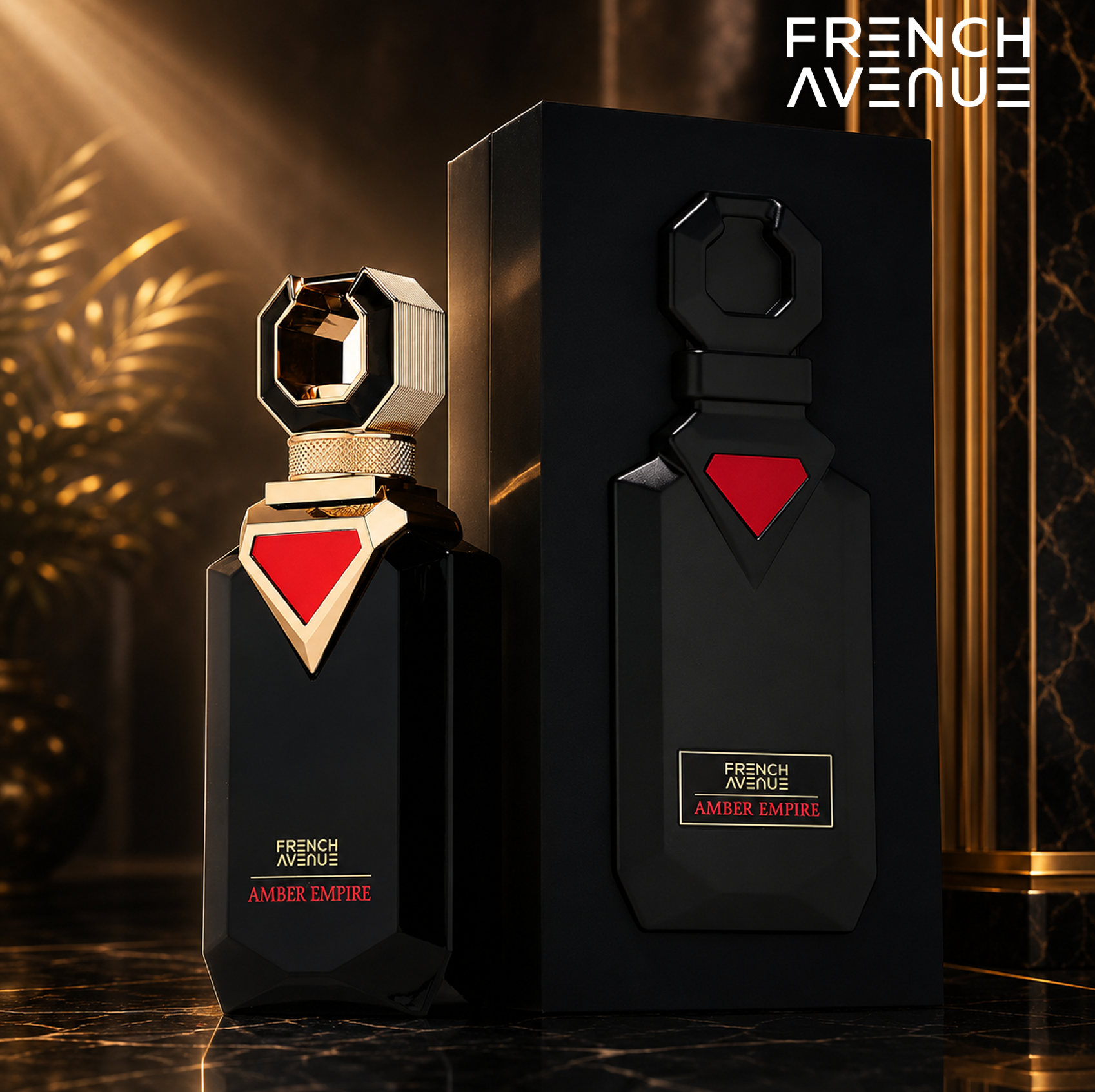 French Avenue Amber Empire, Oriental Amber Extrait de Parfum for Men, 100ml – Cashmere Wood, Vanilla & Sandalwood notes