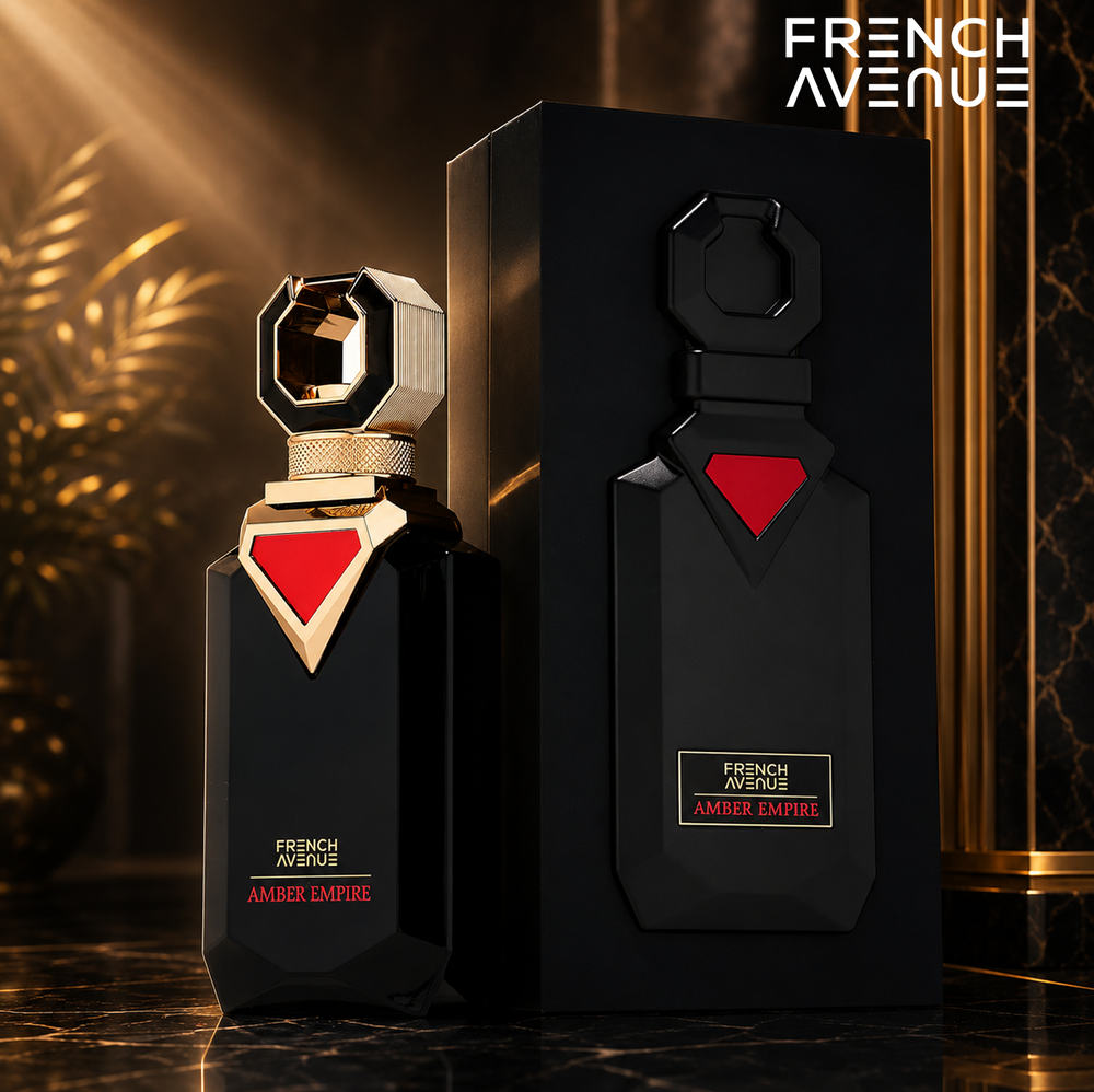 French Avenue Amber Empire, Oriental Amber Extrait de Parfum for Men, 100ml – Cashmere Wood, Vanilla & Sandalwood notes
