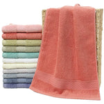 6pc Pack | Premium Quality Bath Towel - 100% Cotton, Size 70 X 140 Cm, Multi Color | Round Shape, Plain Style, Compressed Feature, Handmade Technics