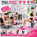 Multifunctional Abdominal Wheel Roller | 4-Wheel Core Trainer & Full Body Exercise Roller ,Home Gym Fitness for Men Women