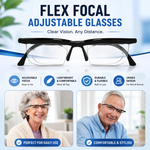 Dial Vision Adjustable Reading Glasses Eye Glasses 6D to 3D Variable Lens Correction Binocular Magnifying