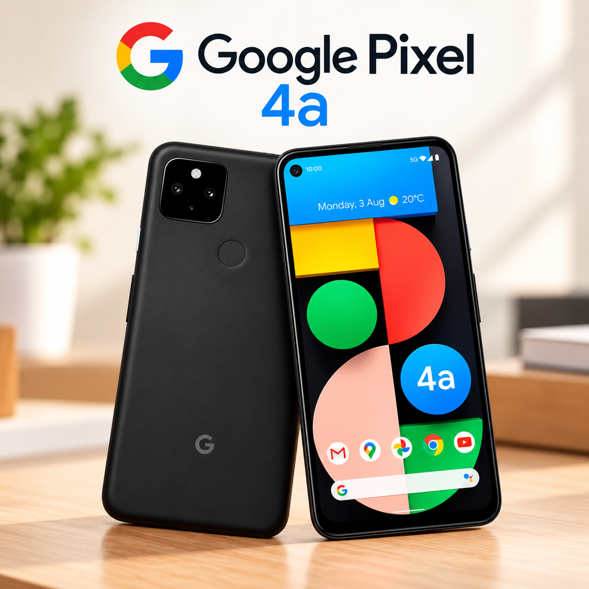 Google Pixel 4a Smartphone – 5.8-inch OLED Display, 6GB + 128GB Storage, 4G Lte | Black ( Brand New)