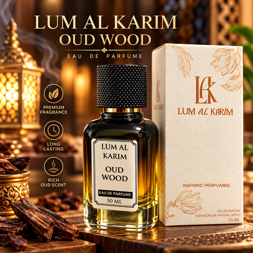 Lum Al Karim Oud Wood Perfume 50ml – Tom Ford Oud Wood Inspired | 6 Hours Lasting