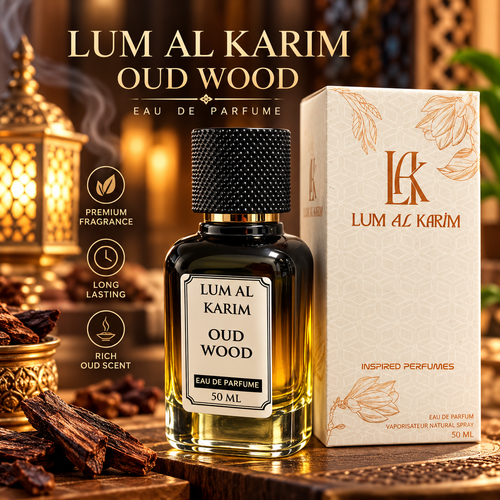 Lum Al Karim Oud Wood Perfume 50ml – Tom Ford Oud Wood Inspired | 6 Hours Lasting