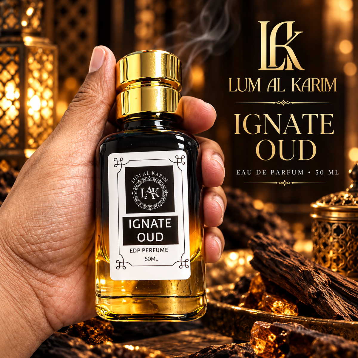 Lum Al Karim Ignate Oud Perfume 50ml – Ahmed Al Maghribi Inspired | 6 Hours Lasting