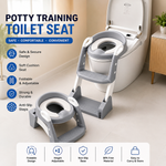 Kids Multifunctional Toilet Training Seat with Step Ladder | Foldable Potty Training Seat | Adjustable Non-Slip Toilet Trainer