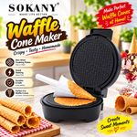 SOKANY Ice Cone Maker 1200W – Non-Stick Waffle Cone Maker