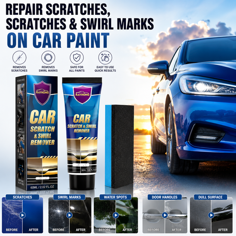 Rayhong RA-0103 Car Scratch & Swirl Remover Cream 60ml | Paint Scratch Repair Polish Kit with Sponge