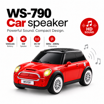 WSTER WS-790 Car Bluetooth Speaker | Portable Wireless Speaker | FM Radio | TF Card | USB | TWS Stereo | Hands-Free Calling