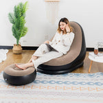 Premium Inflatable Lazy Sofa Chair with Footrest – Comfortable Air Lounge Chair for Home, Living Room & Outdoor